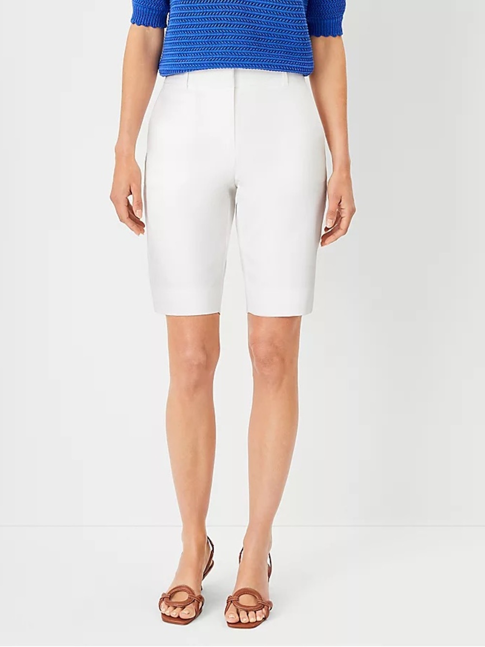 Ann Taylor The Boardwalk Short White Mid Rise Size 14 Minimalist Office Casual